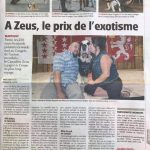 Parution de Zeus dans un journal Suisse